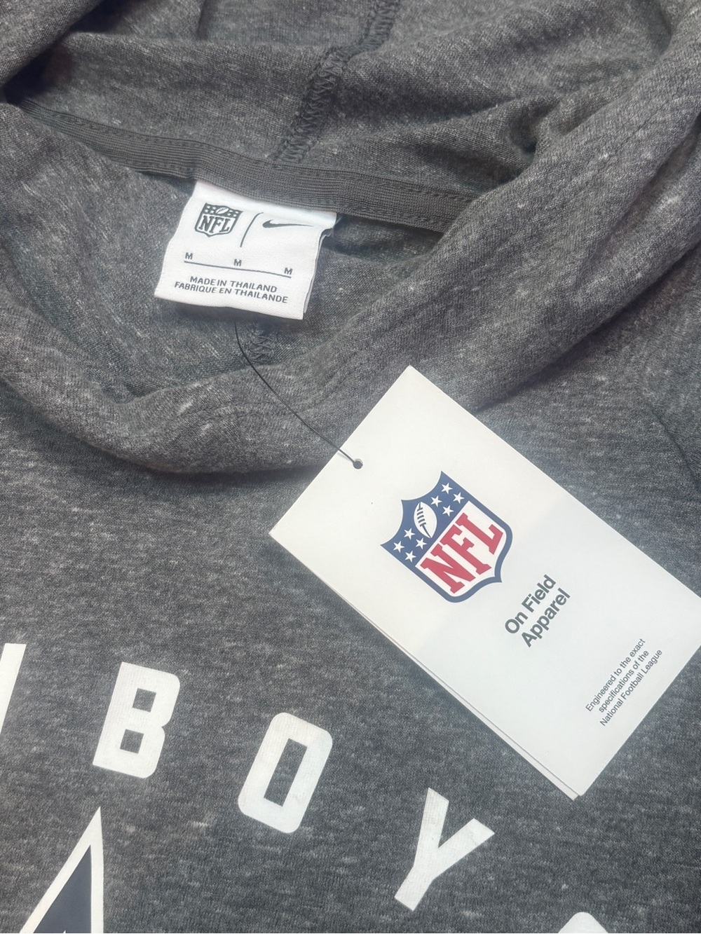 Nike Women's Dallas Cowboys Raglan Funnel Neck Pullover Hoodie - Picture 3 of 5